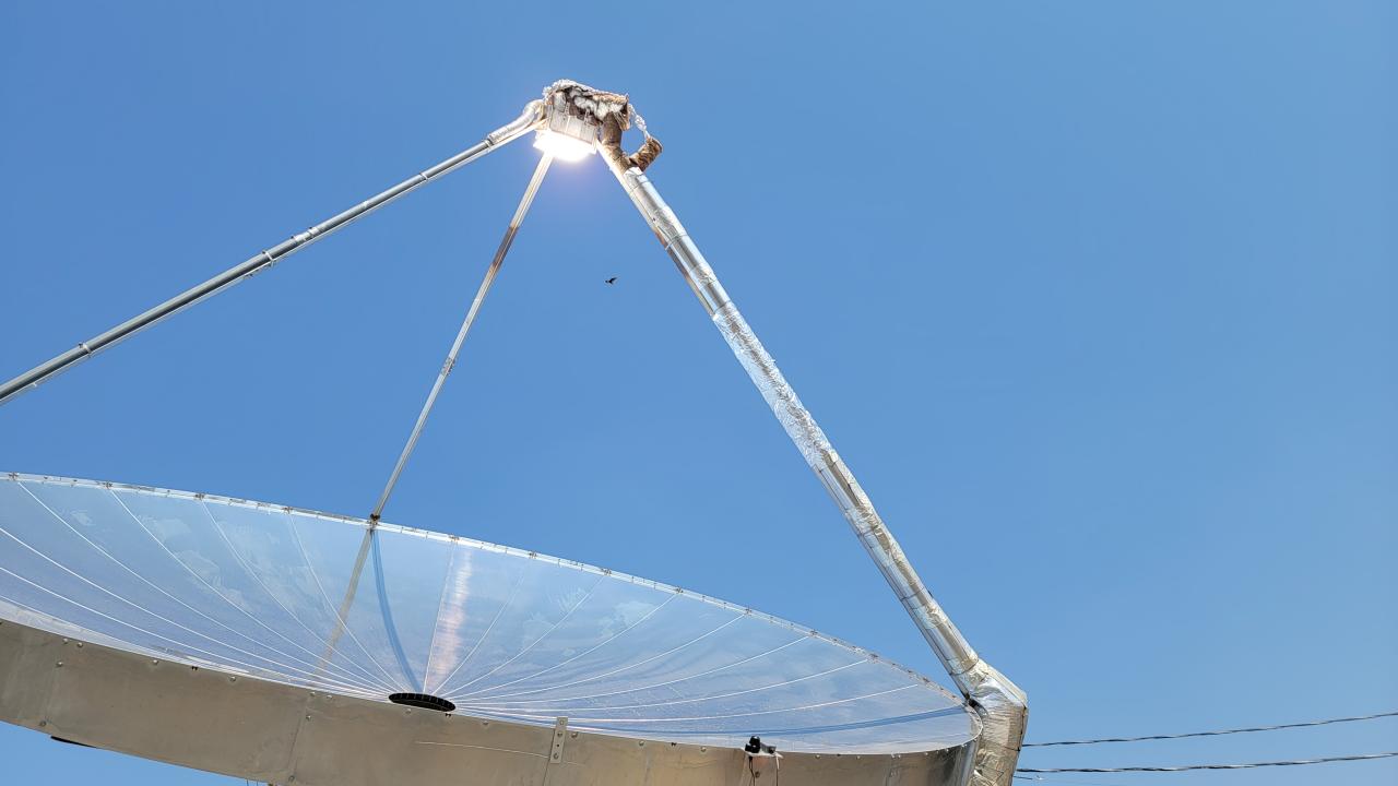 uc davis vinod narayanan doe seto project solar thermal power reciever renewable industrial energy